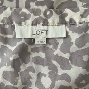 Ann Taylor Loft - silk animal print shirt